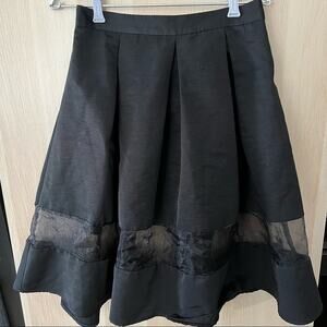 Express Sheer Panel Midi Skirt